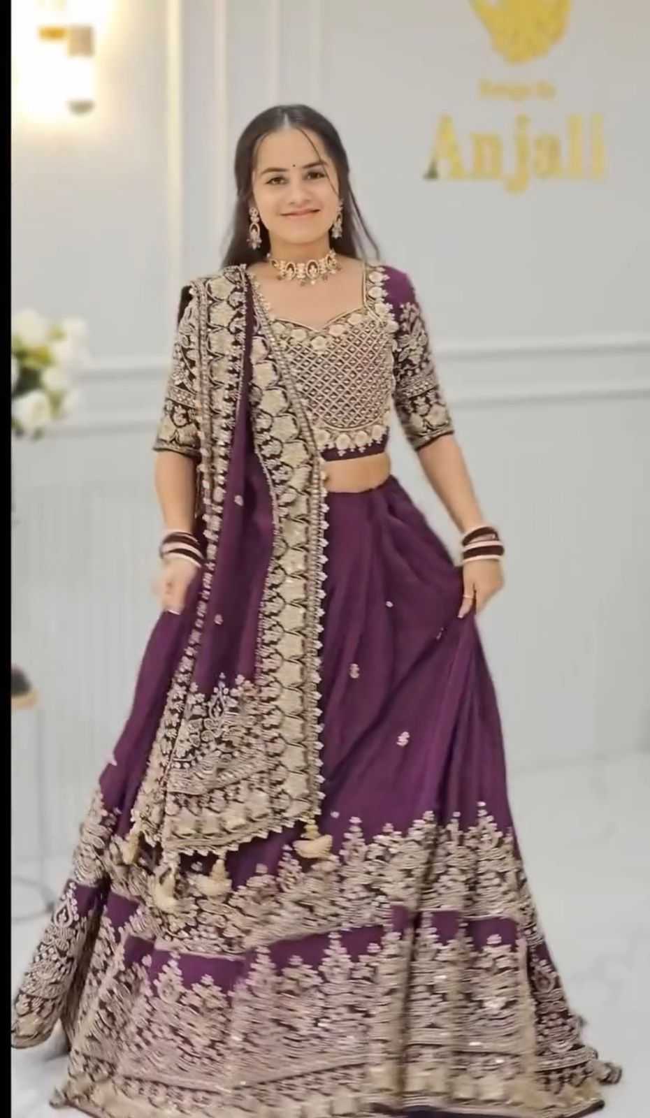 YNF Wholesale Chinon Embroidered Lehenga  | Surat Manufacturer