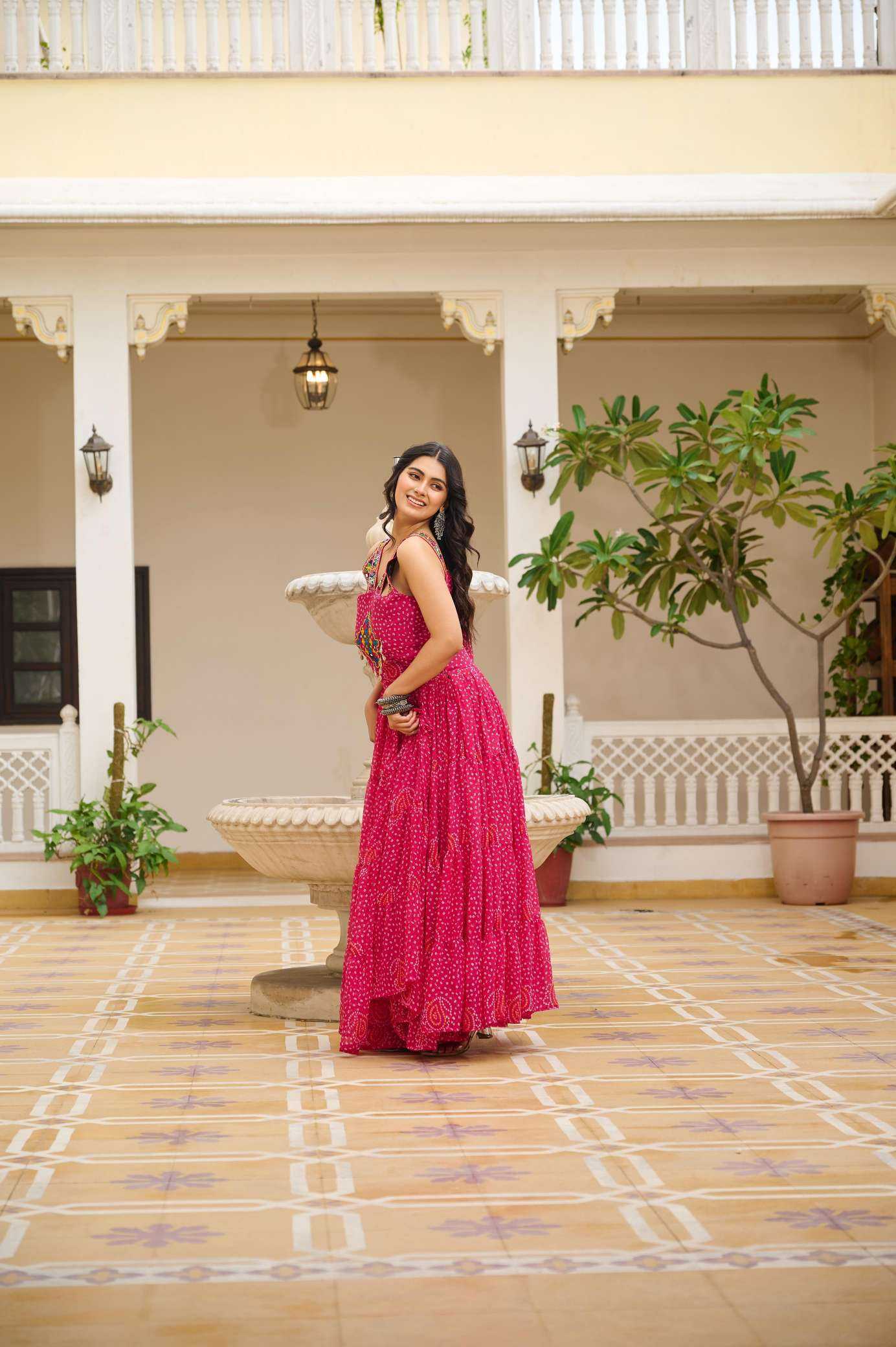 YNF Wholesale Georgette Printed Gowns KESH498 108 | Surat Manufacturer