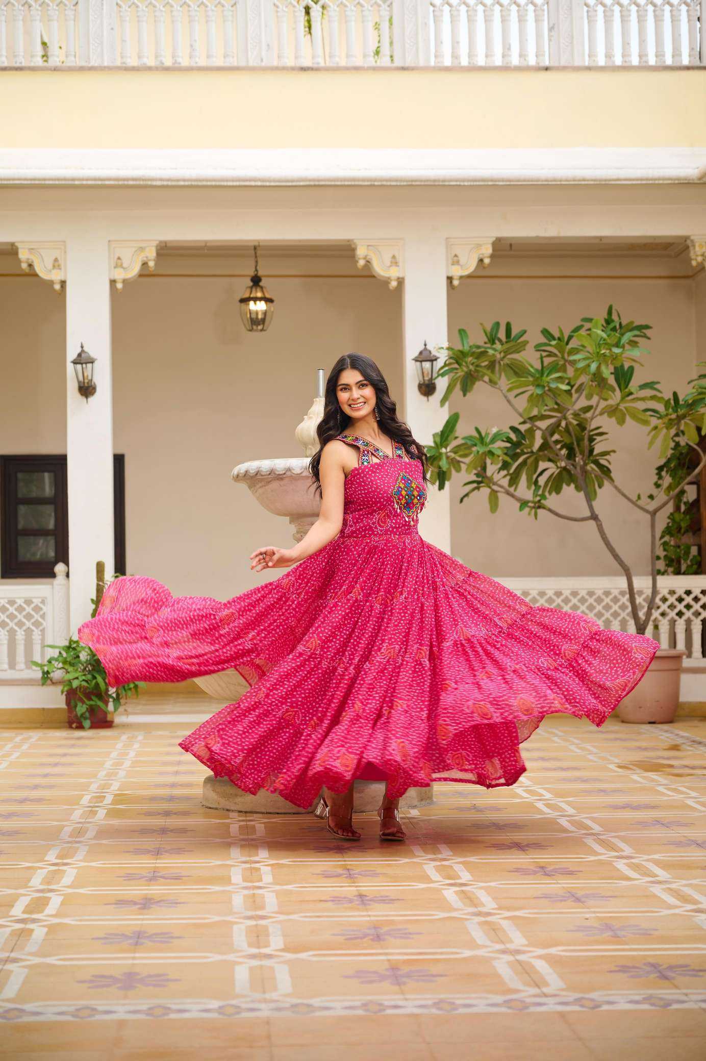 YNF Wholesale Georgette Printed Gowns KESH498 108 | Surat Manufacturer
