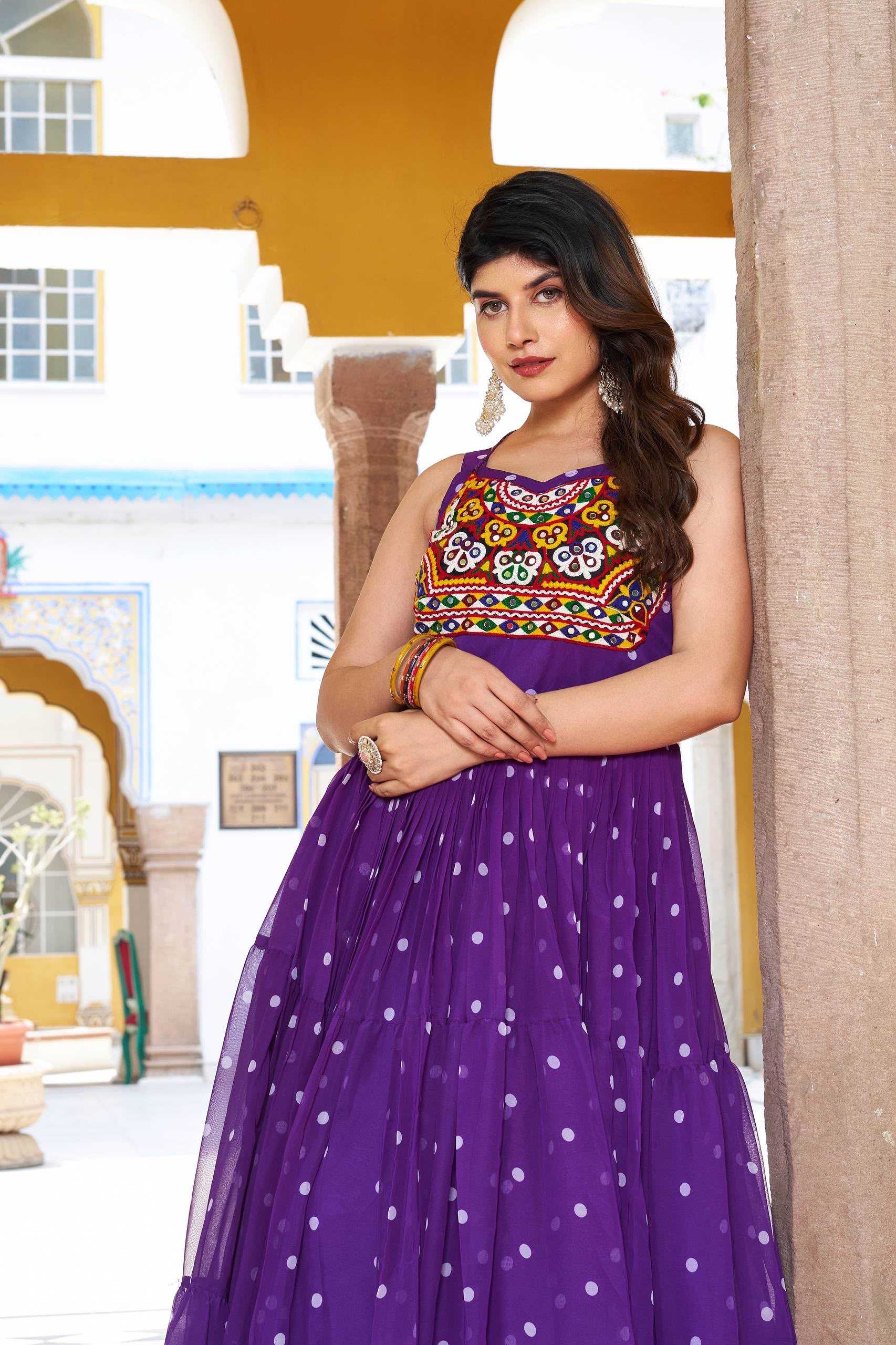 YNF Wholesale Georgette Printed Gowns  | Surat Manufacturer