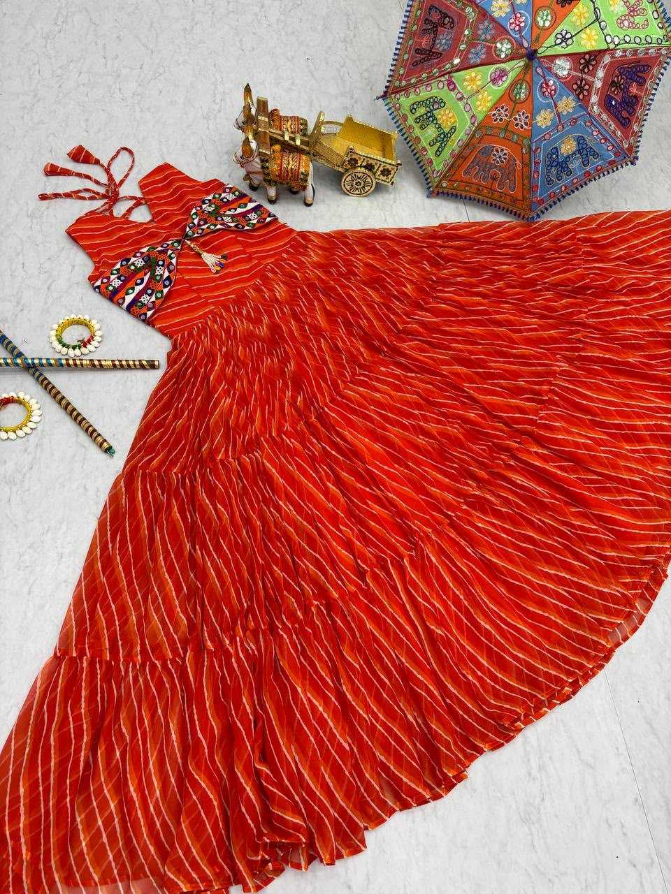 YNF Wholesale Georgette Printed Gowns  | Surat Manufacturer