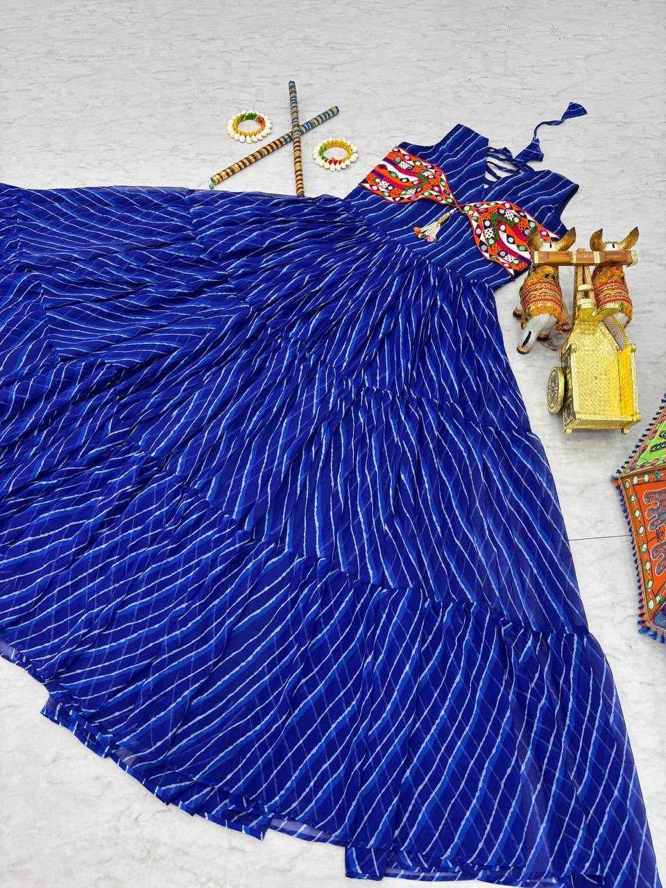 YNF Wholesale Georgette Printed Gowns  | Surat Manufacturer