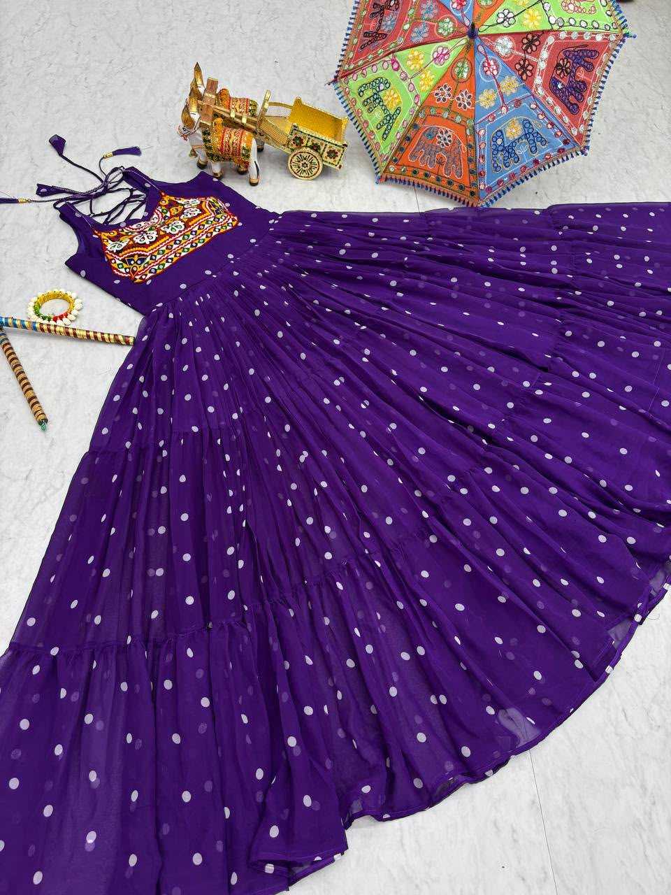 YNF Wholesale Georgette Printed Gowns  | Surat Manufacturer