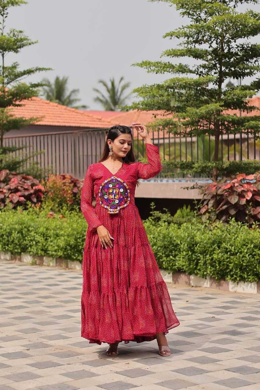 YNF Wholesale Faux Georgette Party Gowns  | Surat Manufacturer