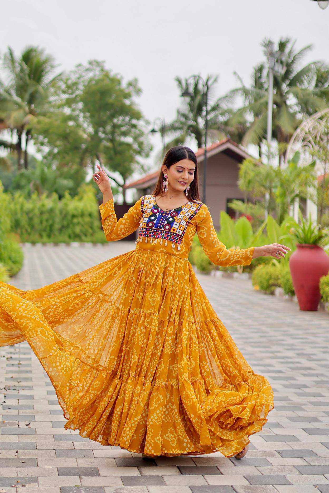 YNF Wholesale Faux Georgette Embroidery Gowns KESH498 122 | Surat Manufacturer