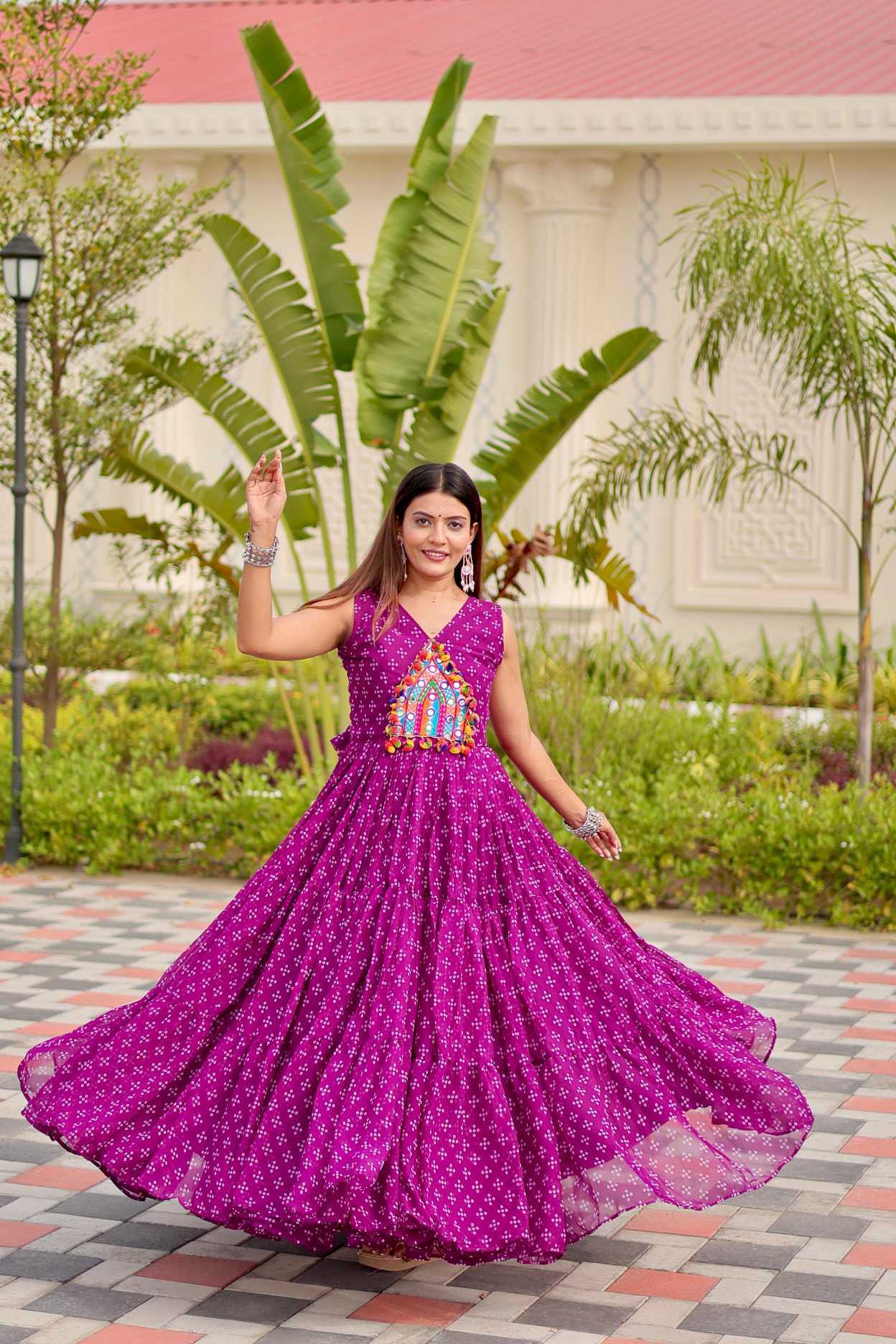 YNF Wholesale Faux Georgette Embroidery Gowns KESH498 128 | Surat Manufacturer