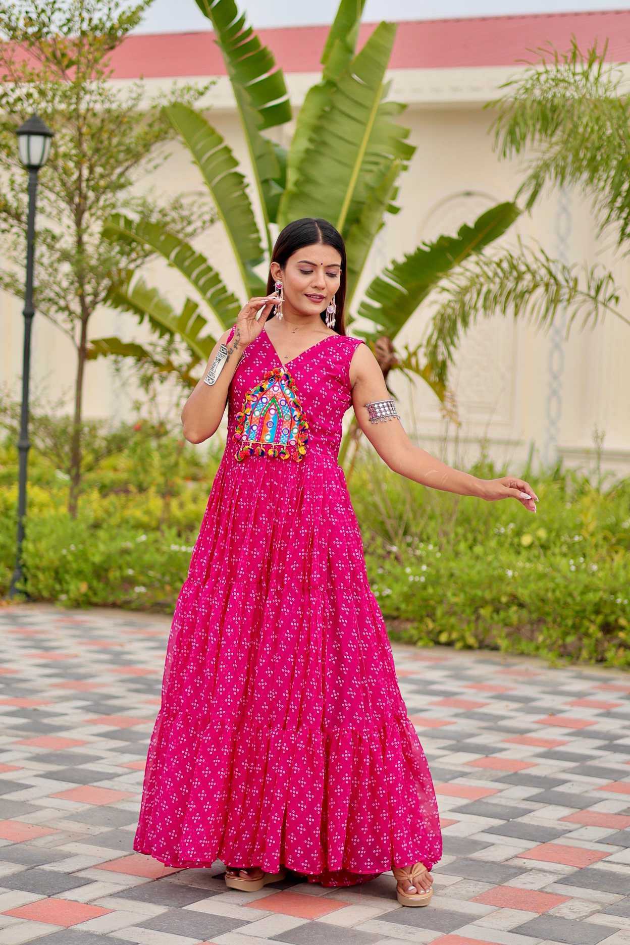 YNF Wholesale Faux Georgette Embroidery Gowns KESH498 128 | Surat Manufacturer