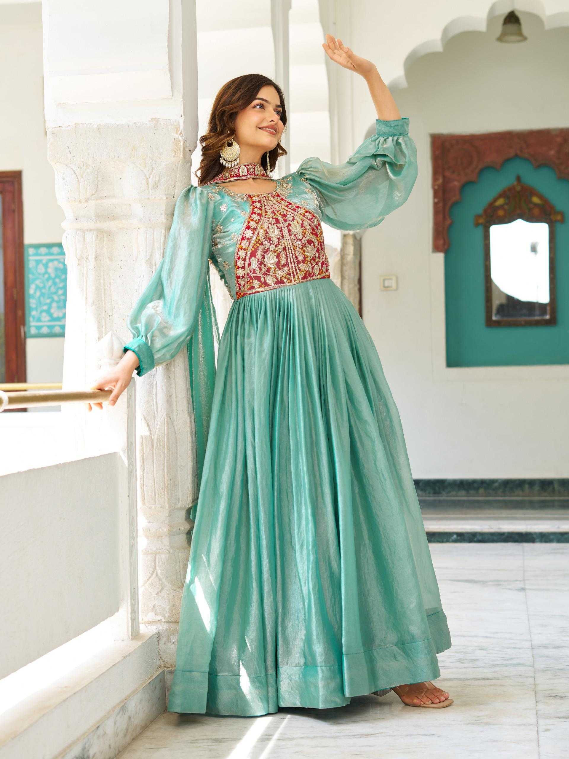 YNF Wholesale Silk Embroidery Gowns KESH498 146 | Surat Manufacturer