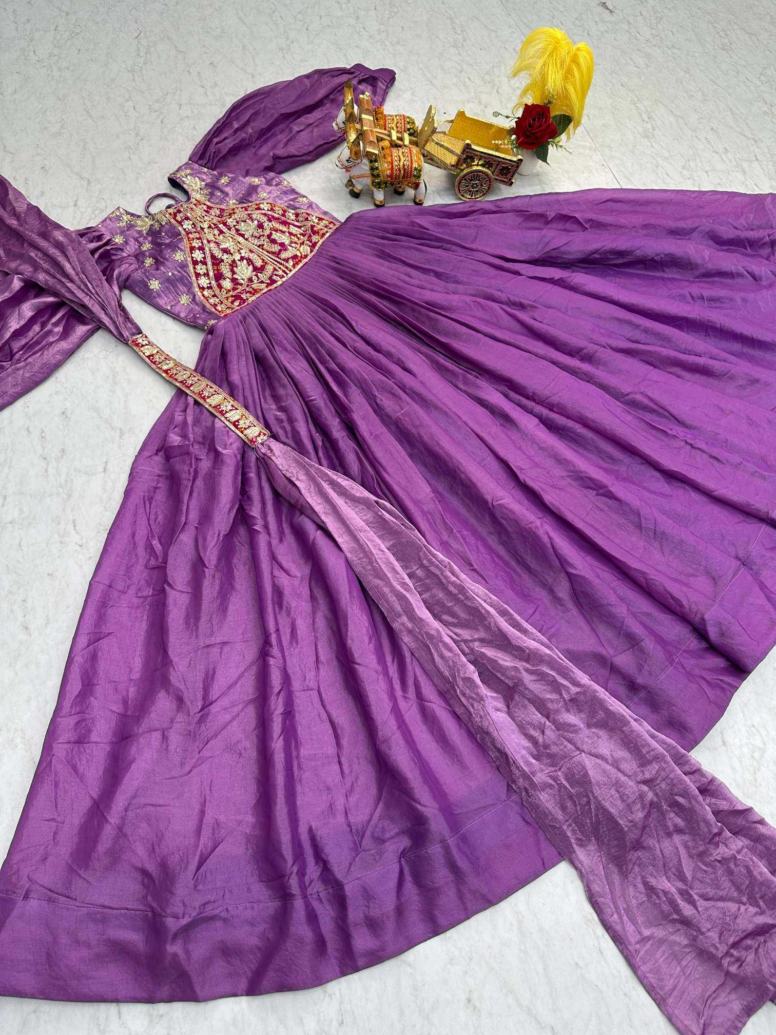 YNF Wholesale Silk Embroidery Gowns KESH498 146 | Surat Manufacturer