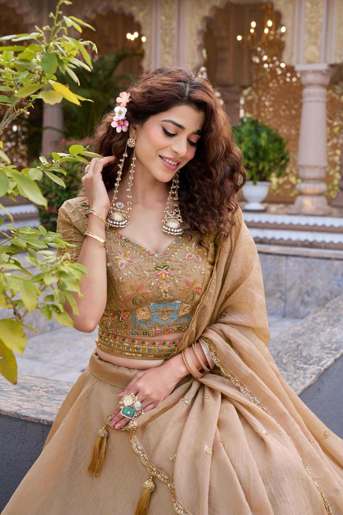 YNF Wholesale Crunchi Embroidered Lehenga  | Surat Manufacturer