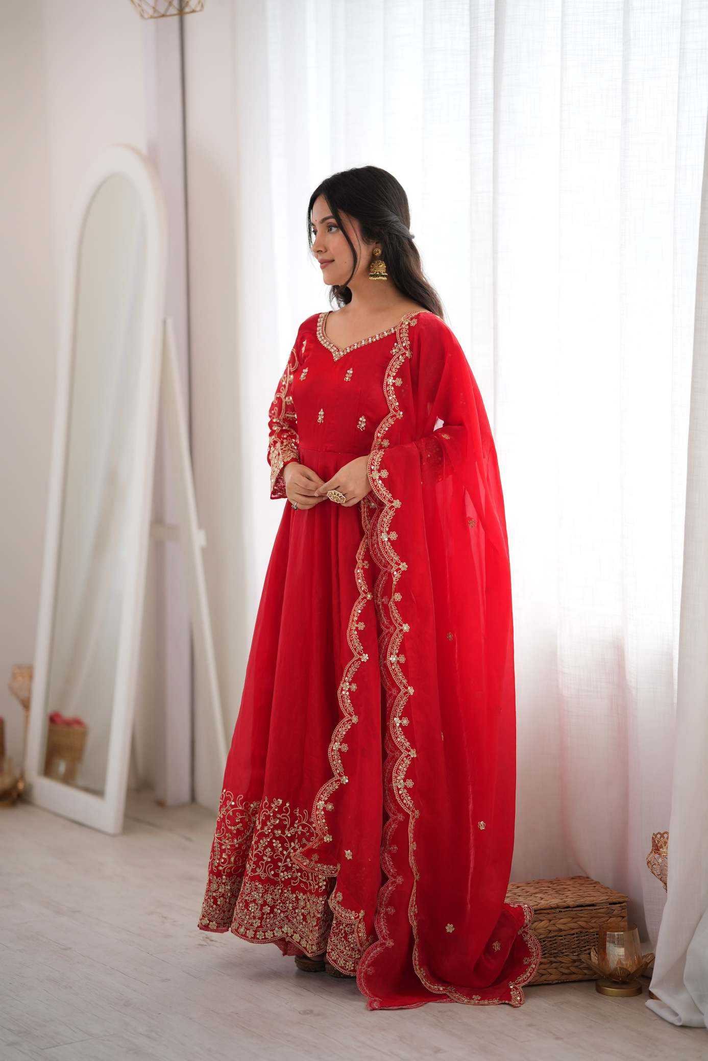 YNF Wholesale Silk Embroidery Gowns KESH499 3185 | Surat Manufacturer