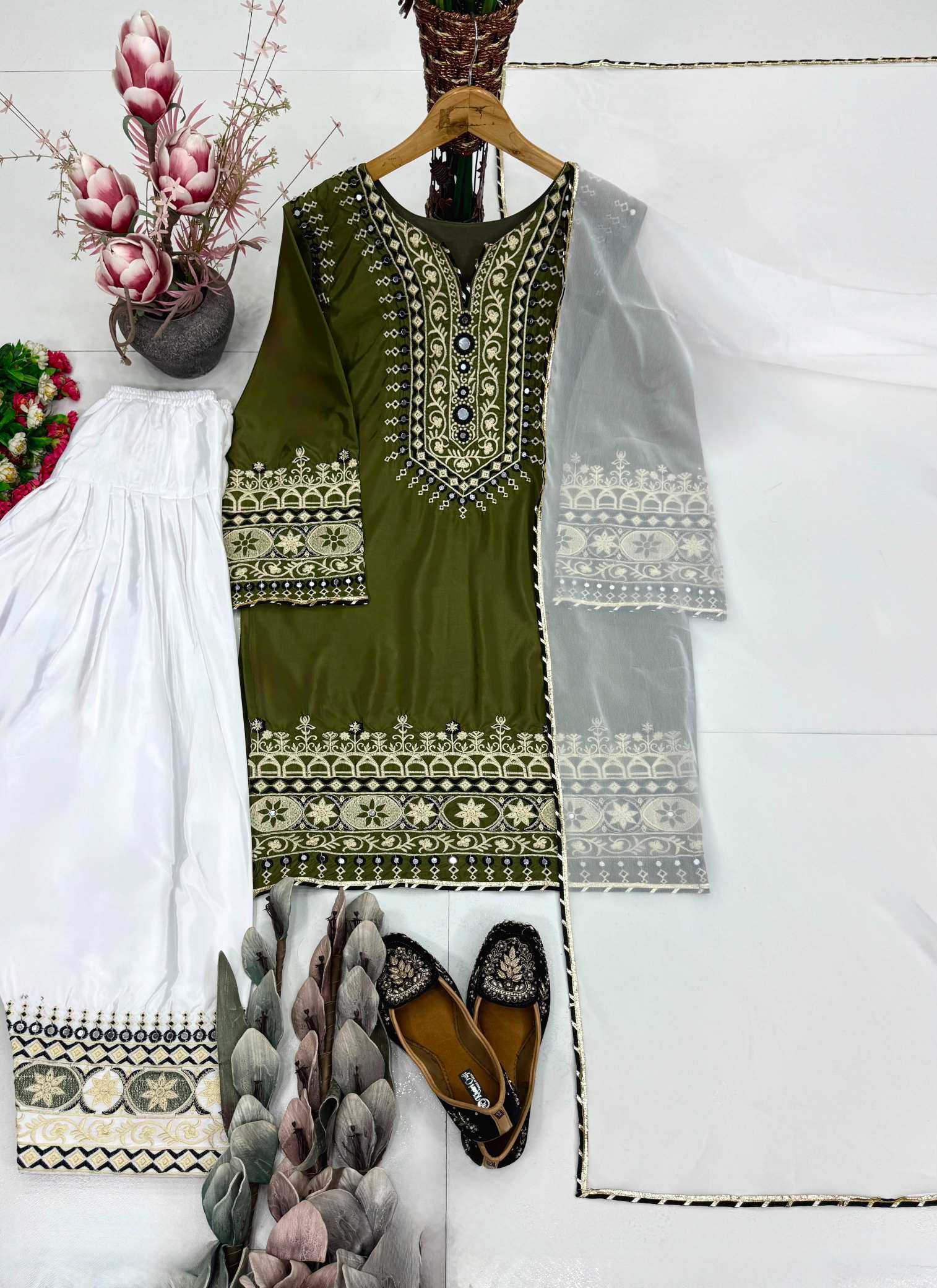 YNF Wholesale Heavy Silk Palazzo Suit  | Surat Manufacturer