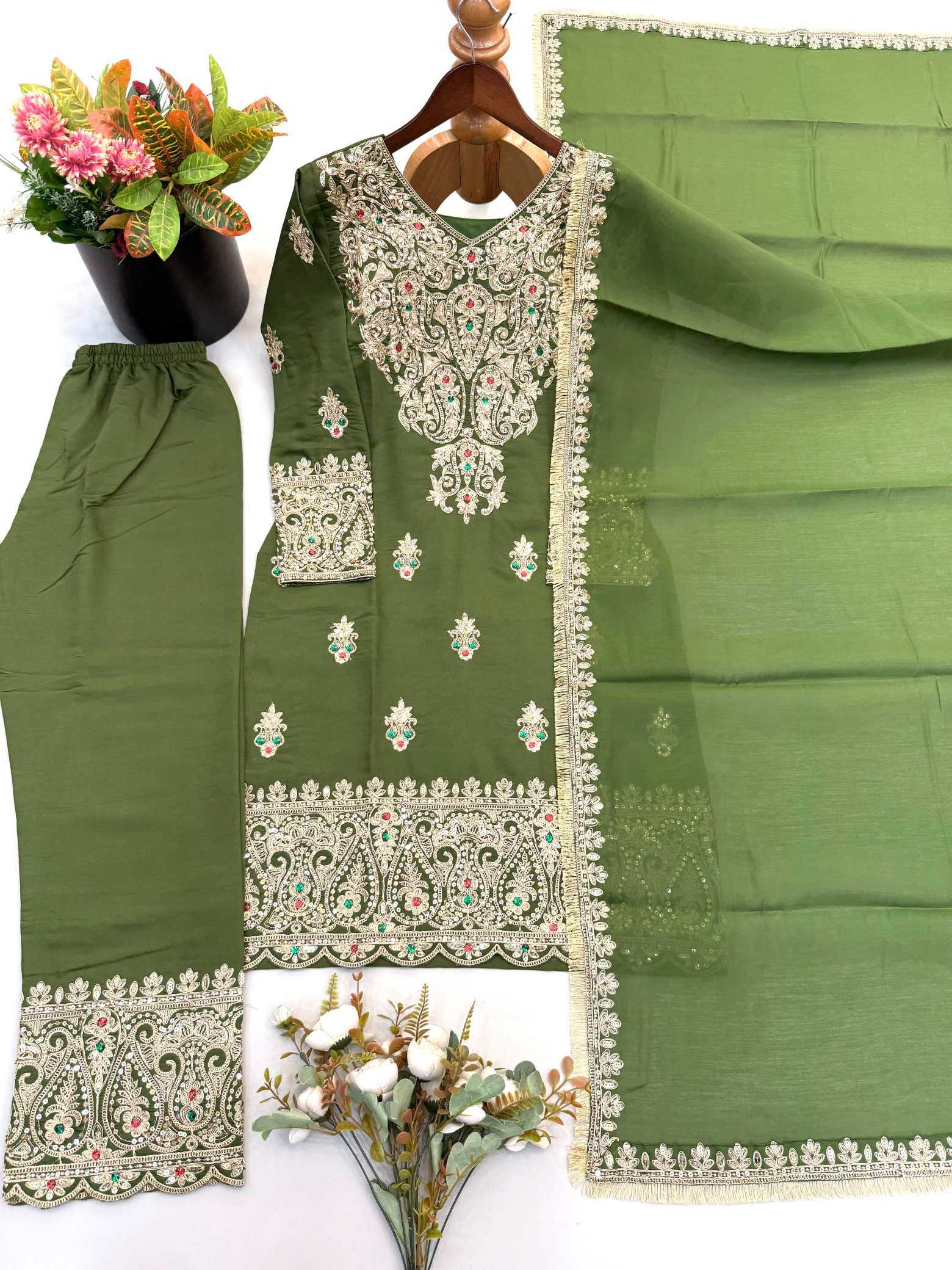 YNF Wholesale Heavy Roman Silk Embroidery Suits  | Surat Manufacturer