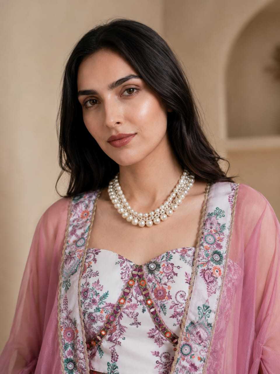 YNF Wholesale Crepe Indo Western Dresses  | Surat Manufacturer