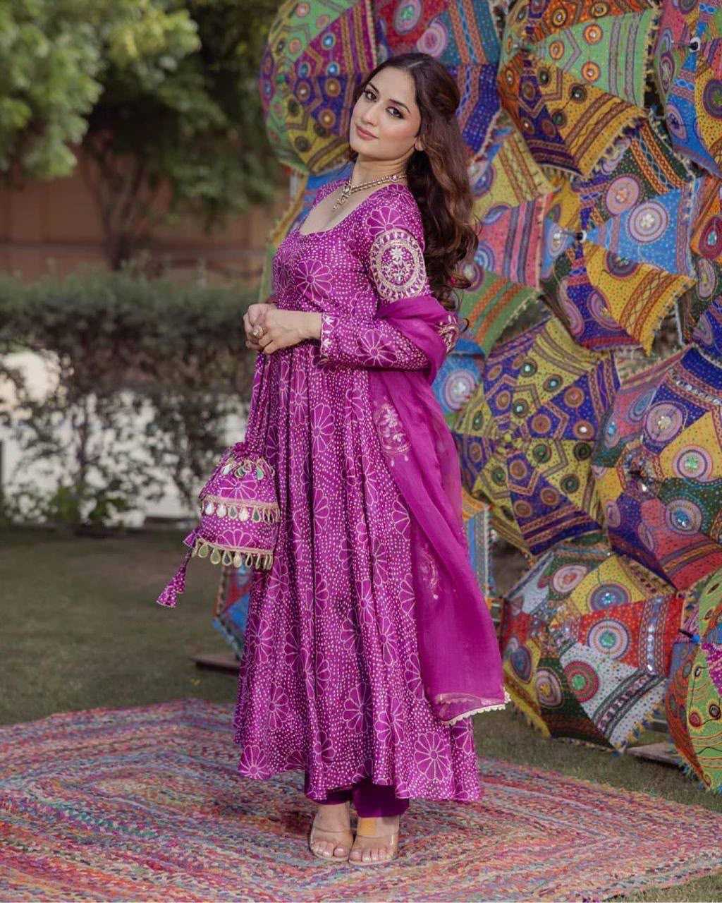 YNF Wholesale Chinon Anarkali Gown  | Surat Manufacturer