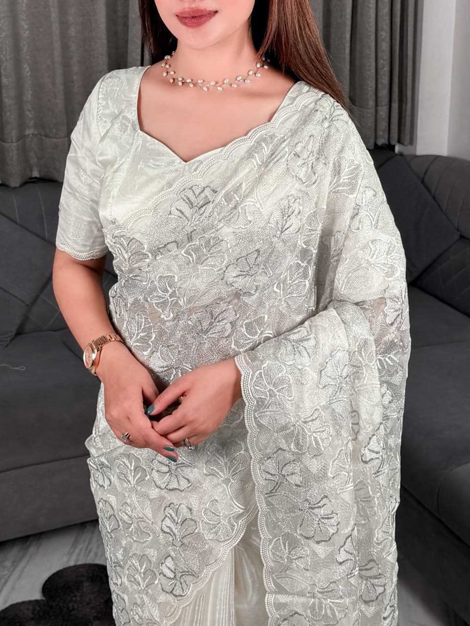 YNF Wholesale Organza Organza Sarees KESH501 Hayat | Surat Manufacturer