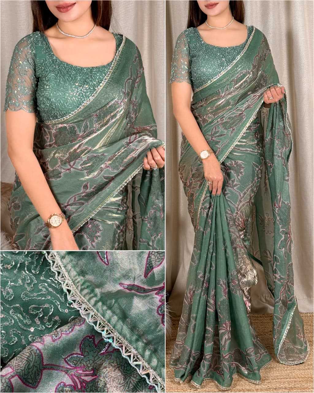 YNF Wholesale Satin Designer Sarees KESH501 Iktara | Surat Manufacturer