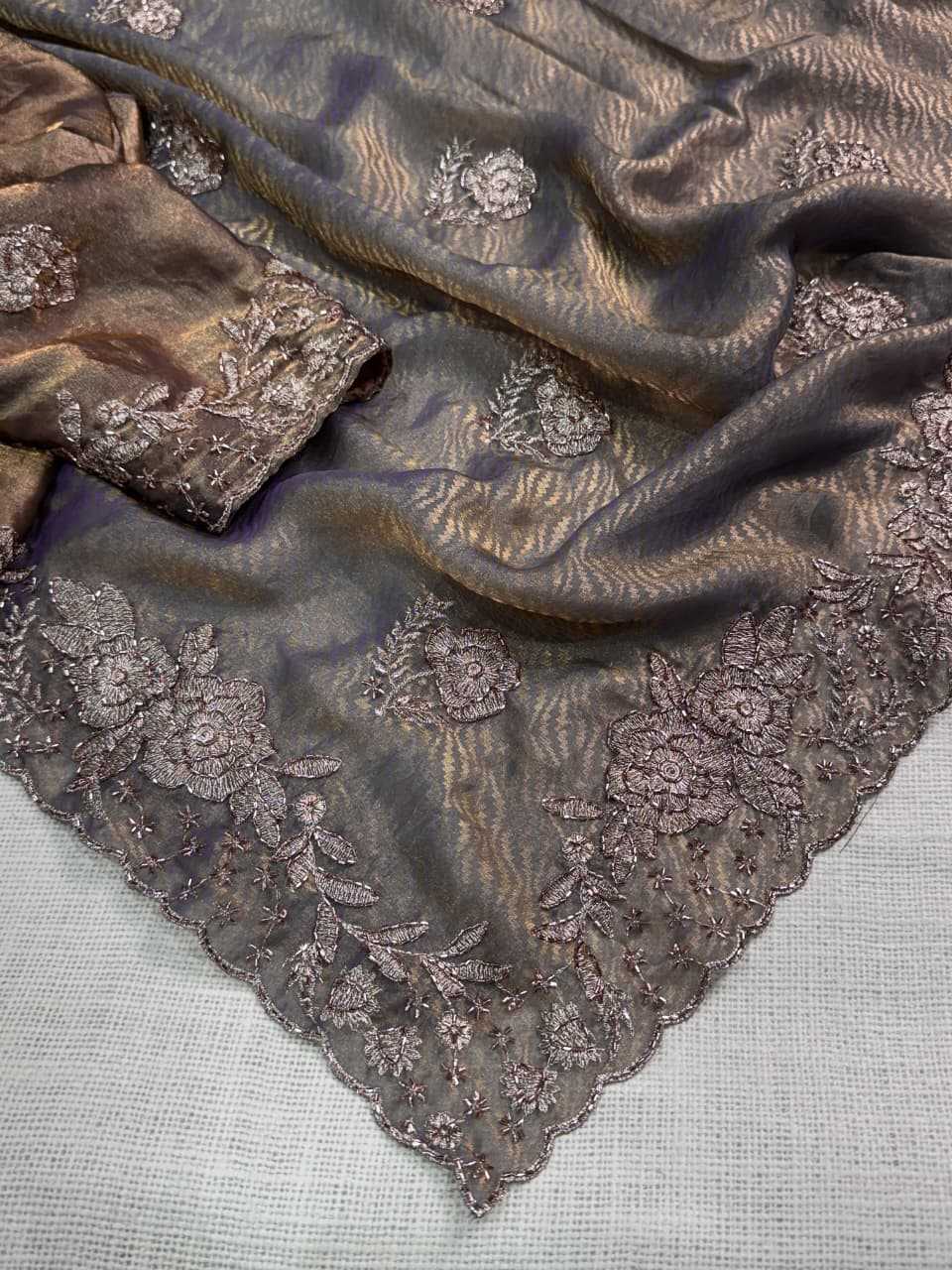 YNF Wholesale Satin Embroidered Sarees KESH501 Ranisha | Surat Manufacturer
