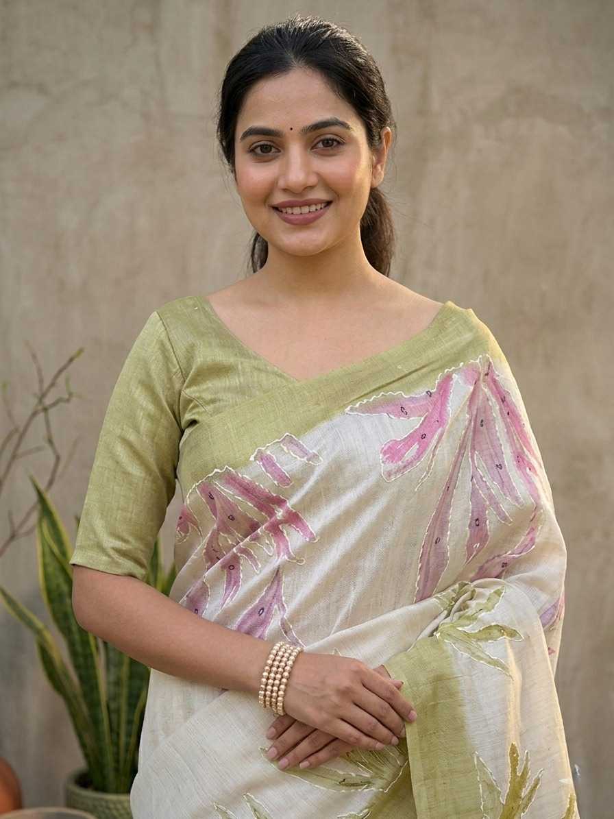 YNF Wholesale Tussar Silk Printed Sarees KESH501 Shalu | Surat Manufacturer