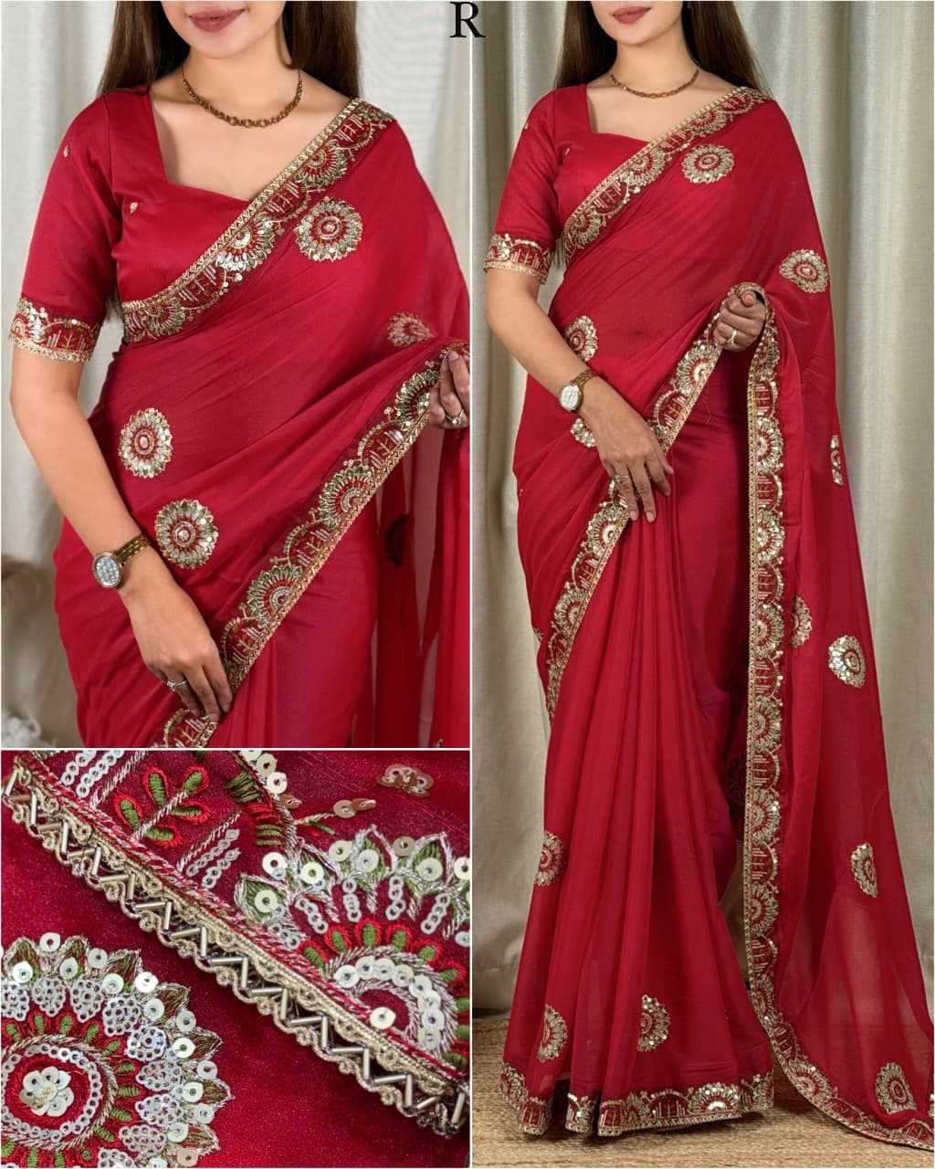 YNF Wholesale Georgette Party Wear Sarees KESH501 Sunhari | Surat Manufacturer