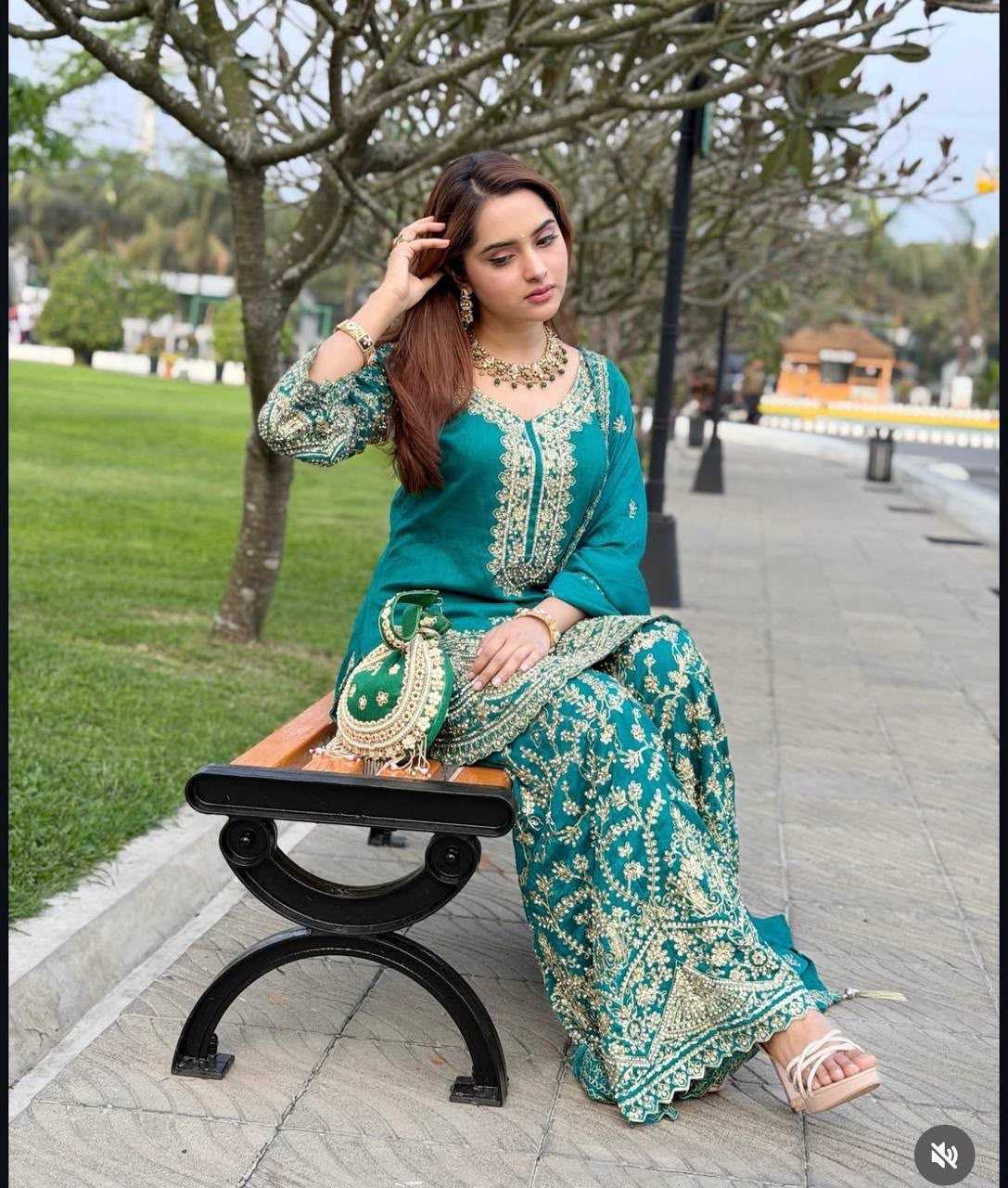 YNF Wholesale Chinon Silk Embroidery Suits  | Surat Manufacturer