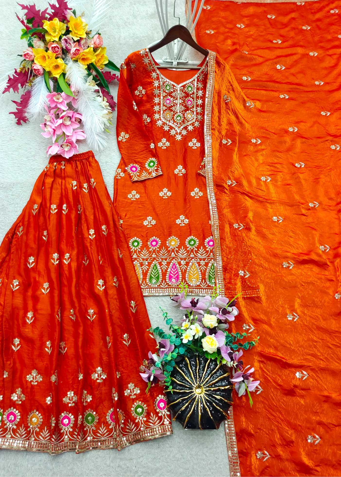 YNF Wholesale Pure Silk Sharara Salwar Suits  | Surat Manufacturer