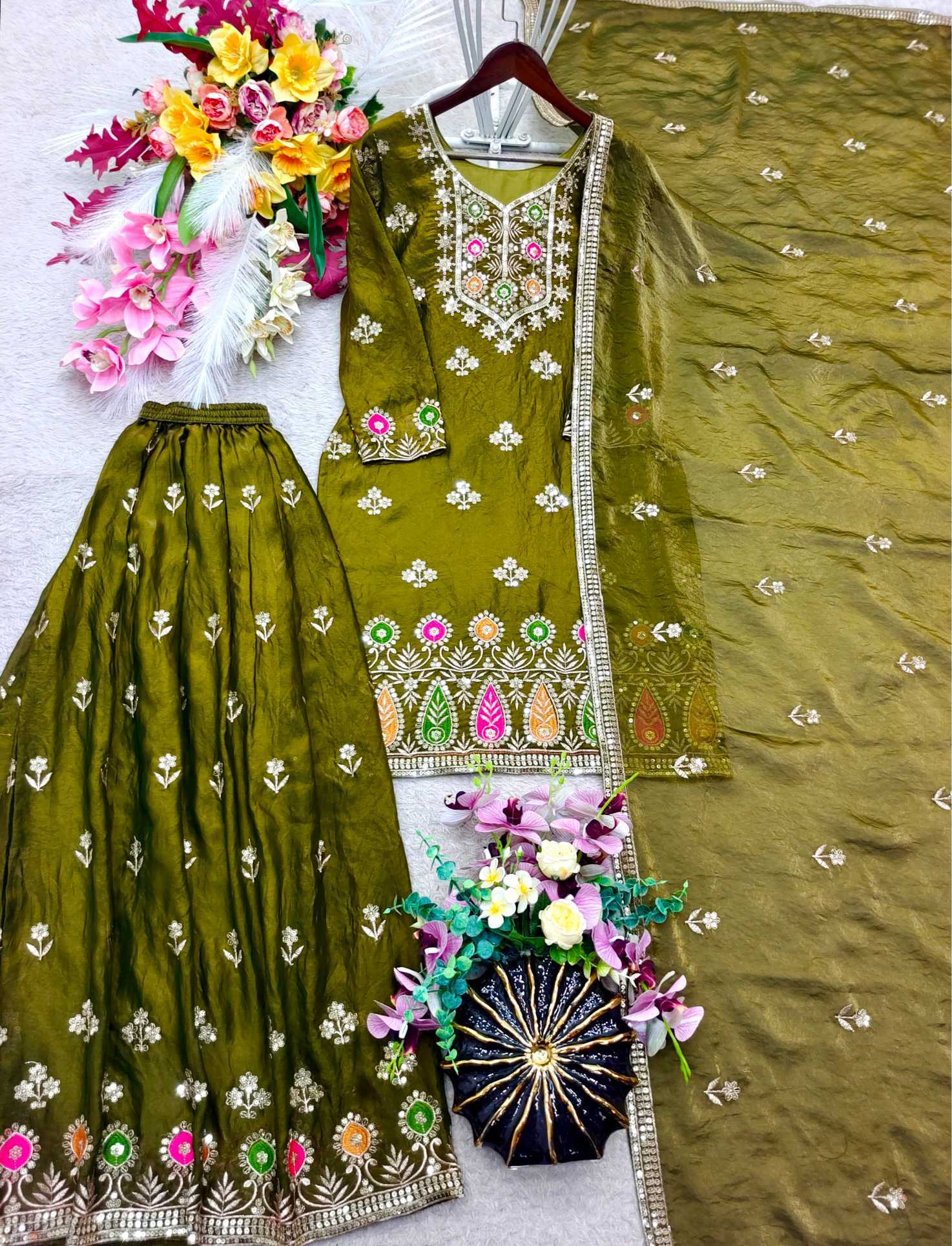 YNF Wholesale Pure Silk Sharara Salwar Suits  | Surat Manufacturer