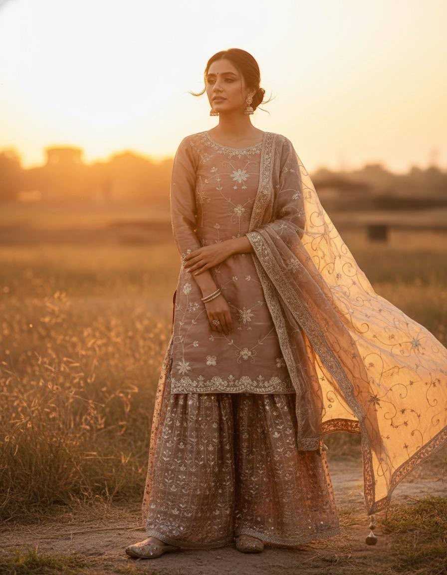 YNF Wholesale Pure Silk Sharara Salwar Suits  | Surat Manufacturer