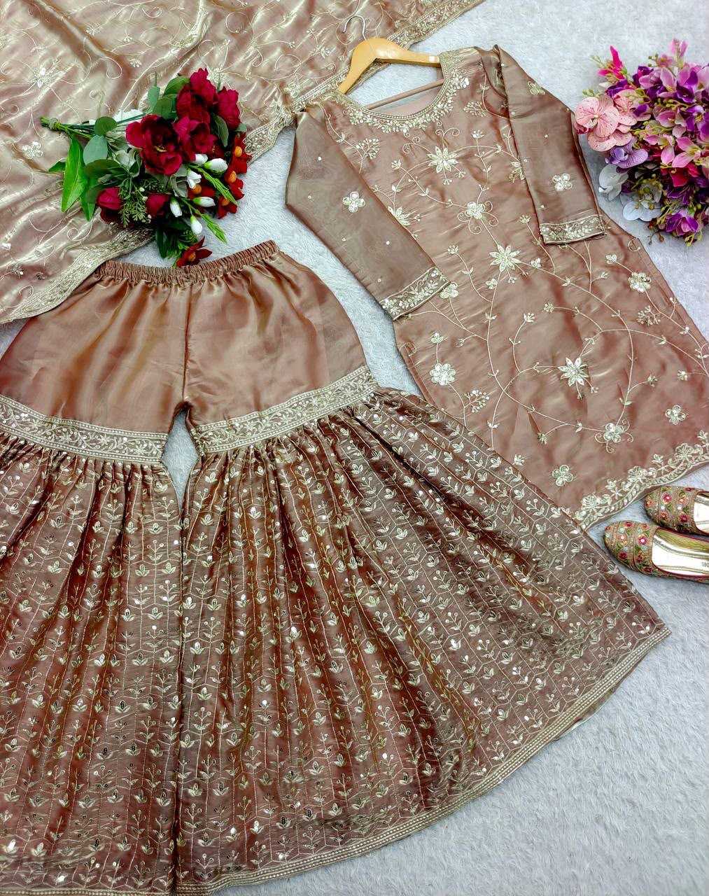 YNF Wholesale Pure Silk Sharara Salwar Suits  | Surat Manufacturer
