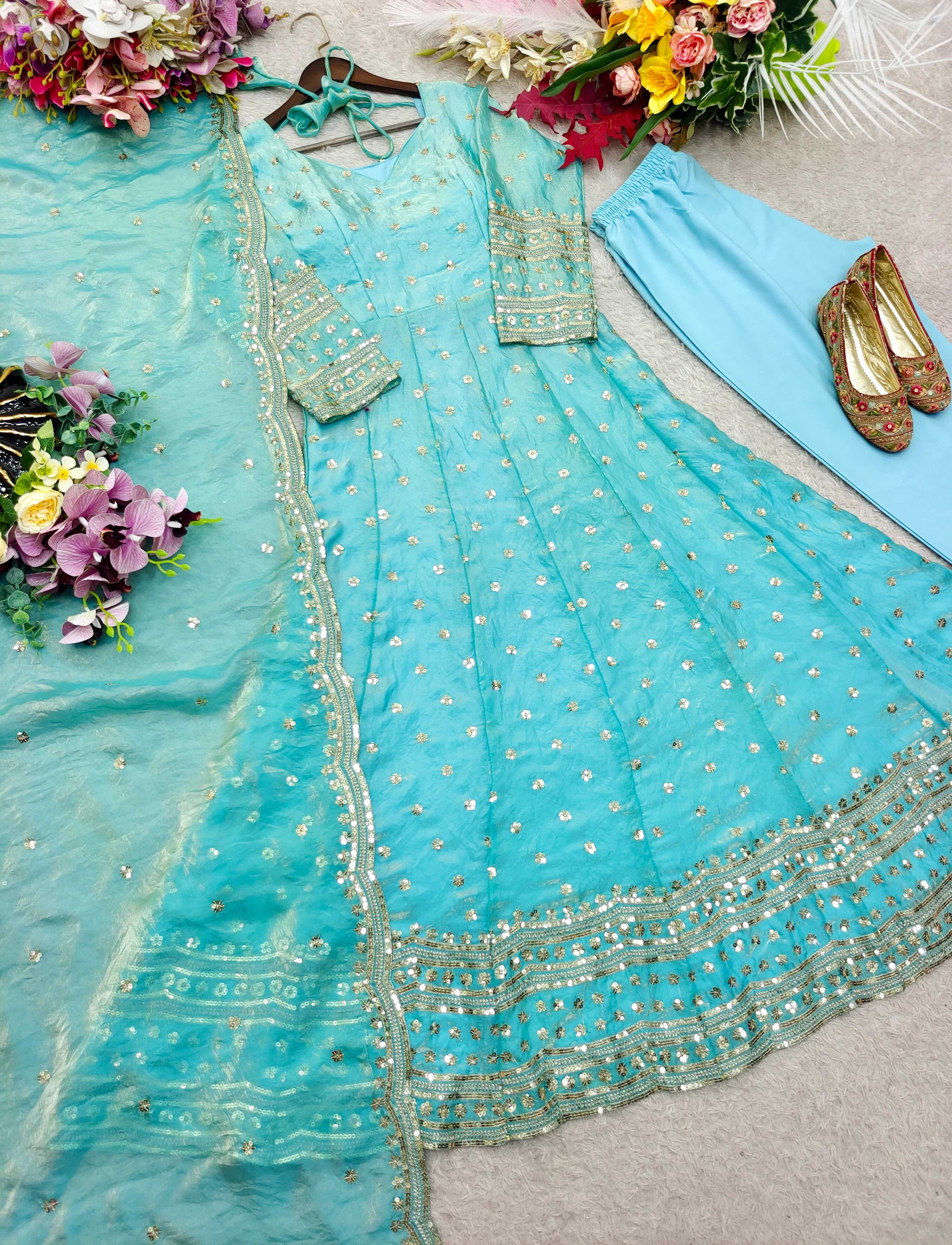 YNF Wholesale Cotton Embroidery Gowns KESH506 812 | Surat Manufacturer