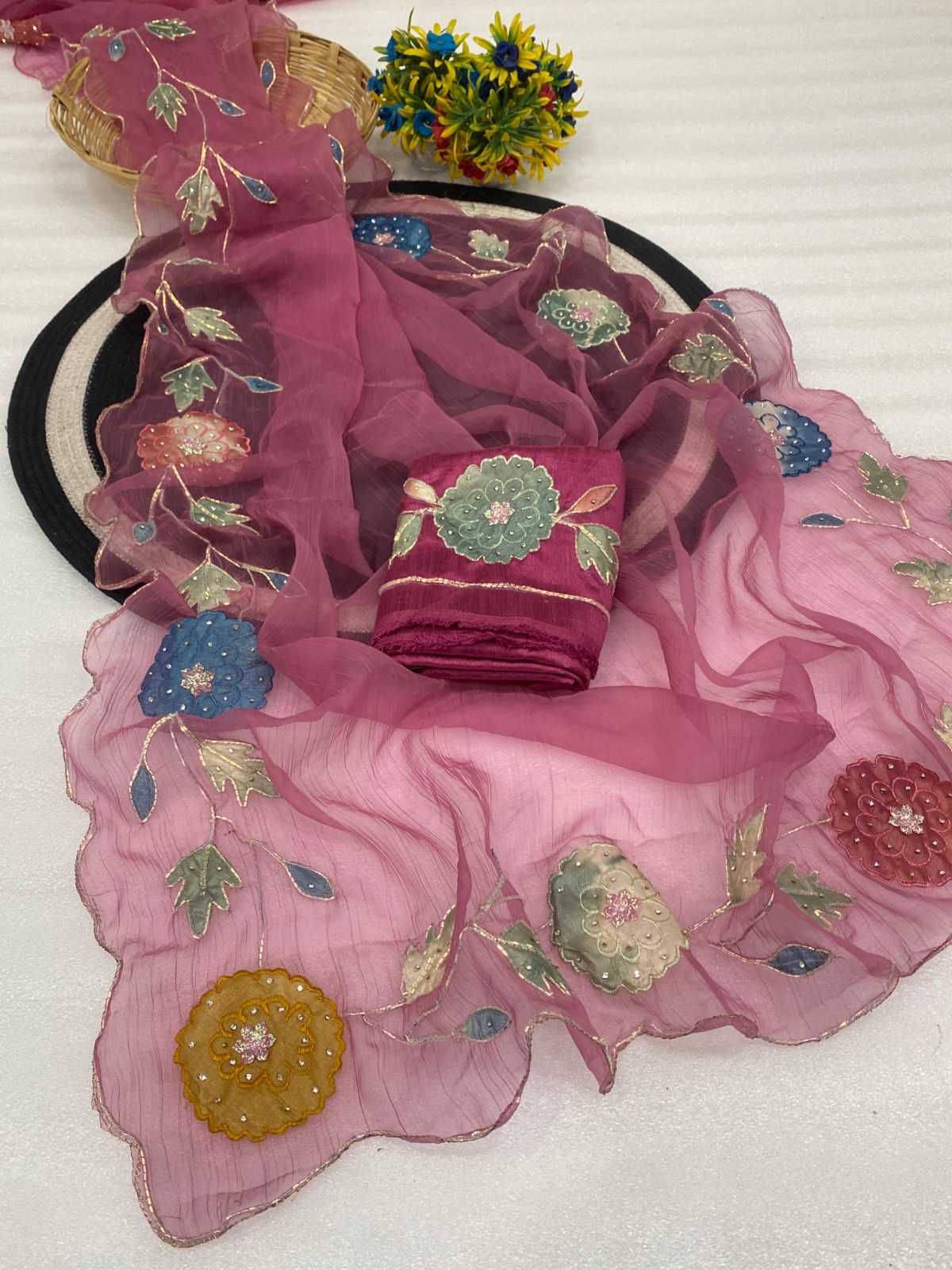 YNF Wholesale Soft Gold Crush Designer Sarees  | Surat Manufacturer