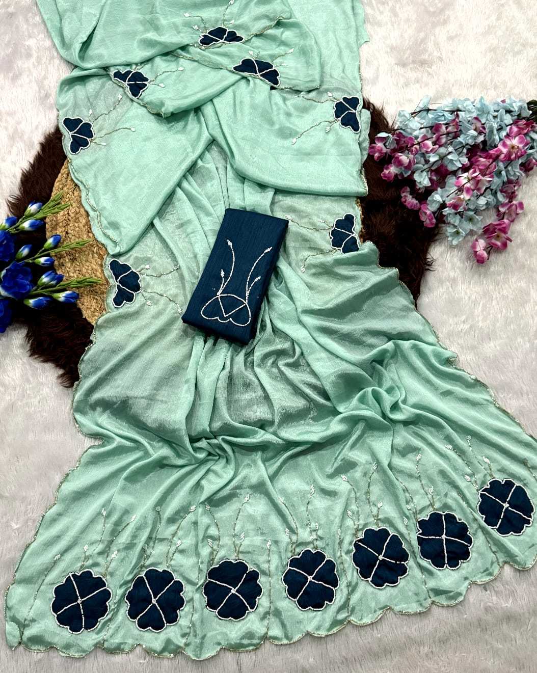 YNF Wholesale Chinon Designer Sarees  | Surat Manufacturer