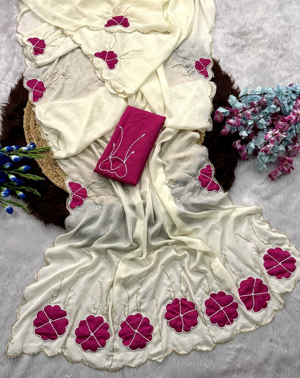 YNF Wholesale Chinon Designer Sarees  | Surat Manufacturer