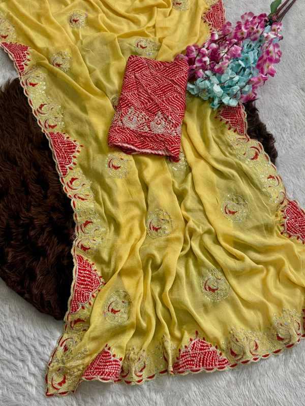 YNF Wholesale Crunchi Sequence Sarees  | Surat Manufacturer