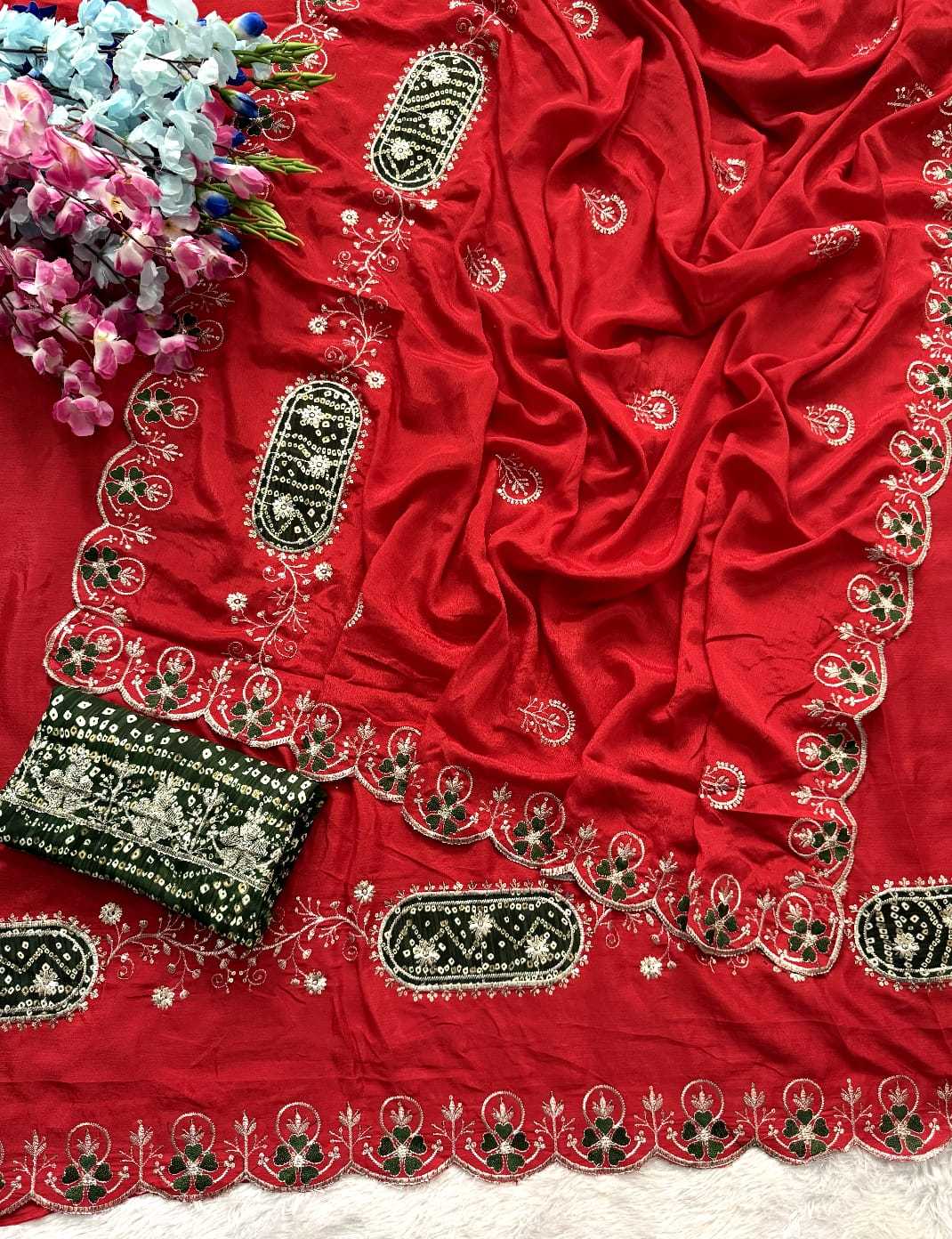 YNF Wholesale Chinon Sequence Sarees  | Surat Manufacturer
