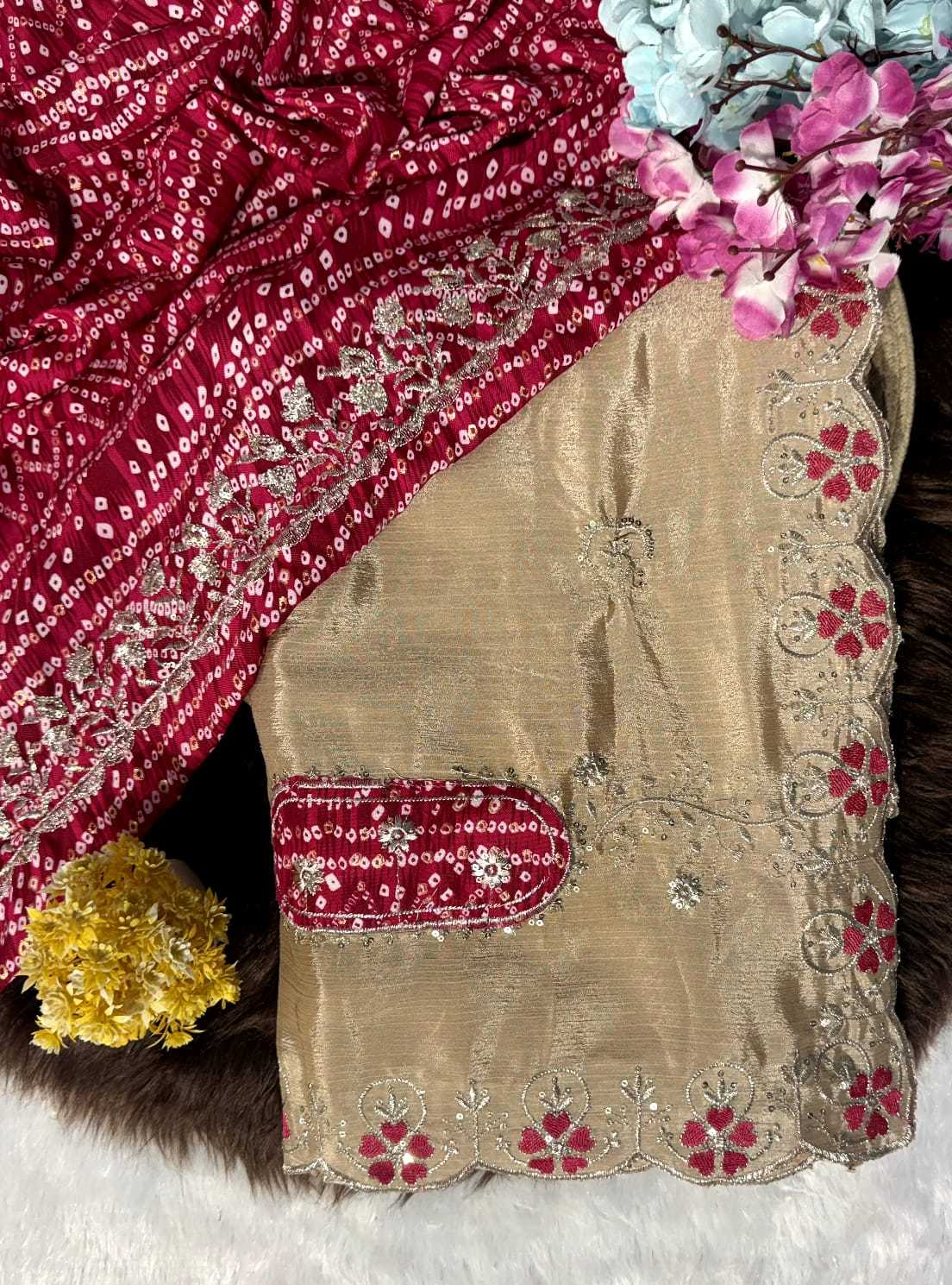 YNF Wholesale Chinon Sequence Sarees  | Surat Manufacturer