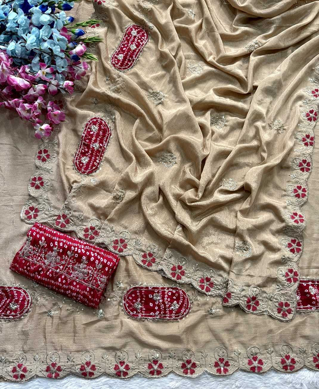YNF Wholesale Chinon Sequence Sarees  | Surat Manufacturer