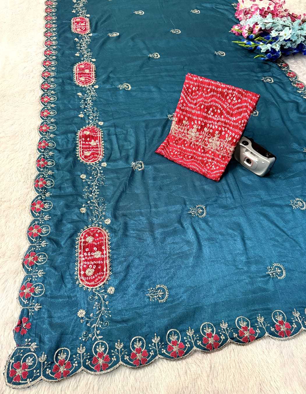 YNF Wholesale Chinon Sequence Sarees  | Surat Manufacturer