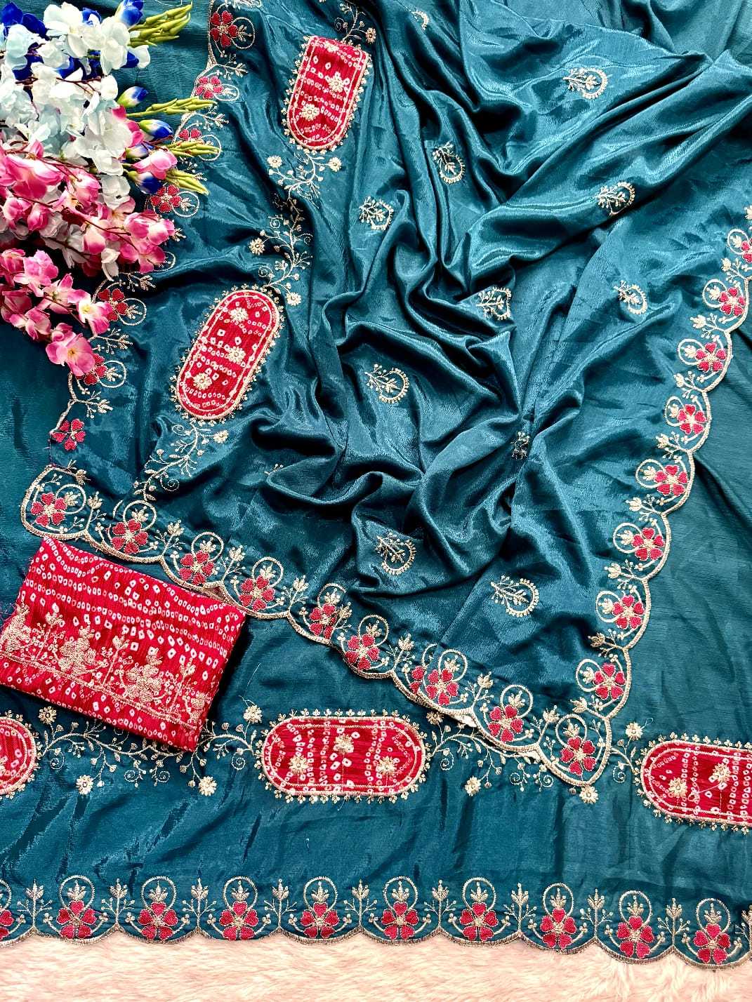 YNF Wholesale Chinon Sequence Sarees  | Surat Manufacturer