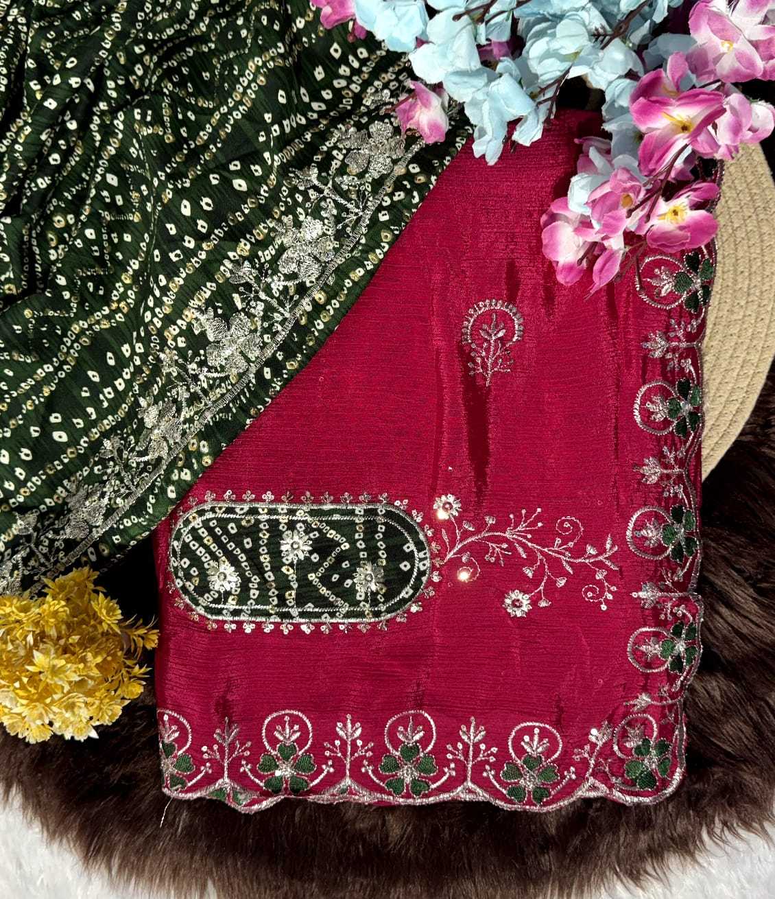 YNF Wholesale Chinon Sequence Sarees  | Surat Manufacturer