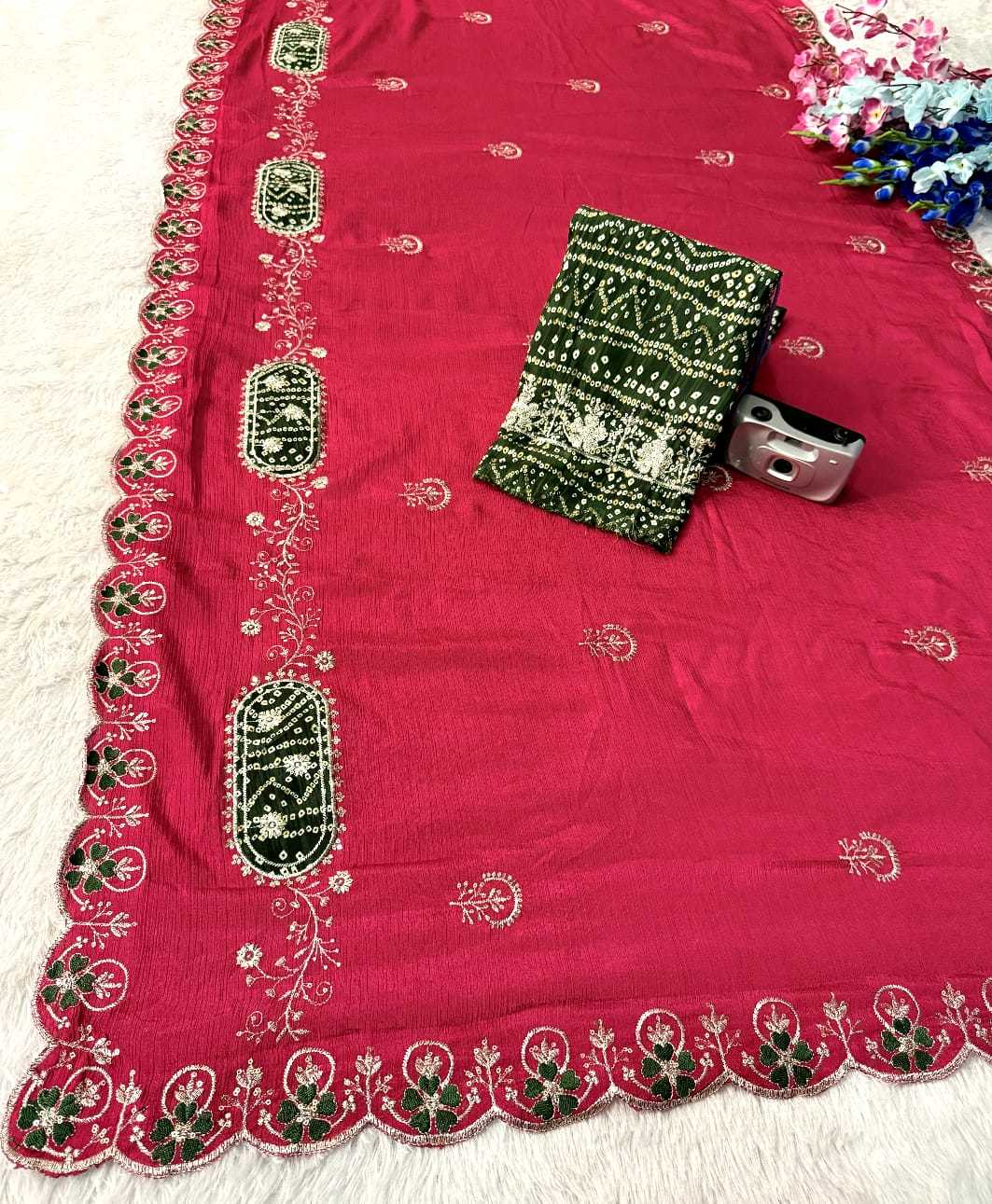 YNF Wholesale Chinon Sequence Sarees  | Surat Manufacturer