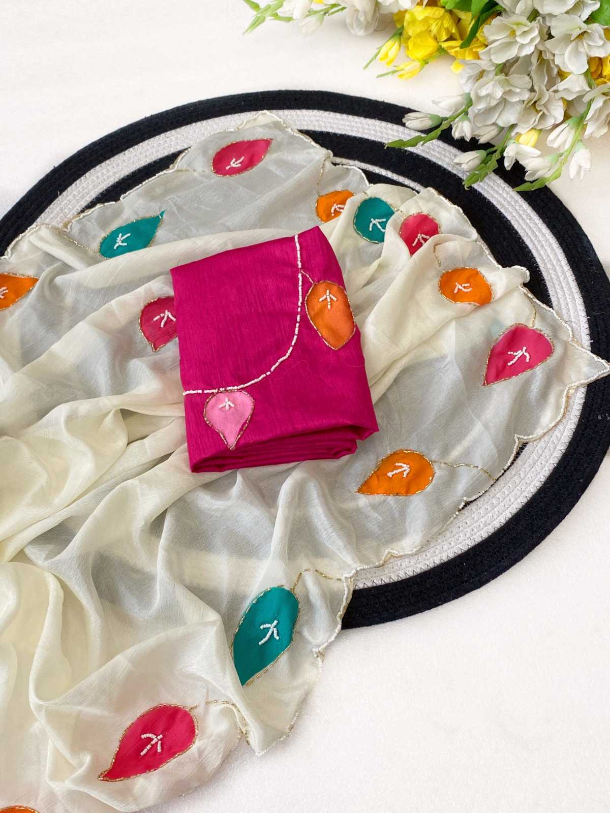 YNF Wholesale Chinon Designer Sarees  | Surat Manufacturer