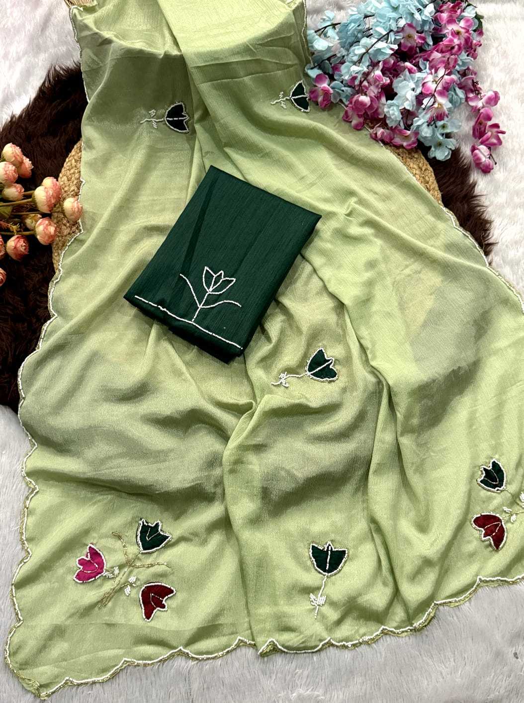 YNF Wholesale Chinon Designer Sarees  | Surat Manufacturer