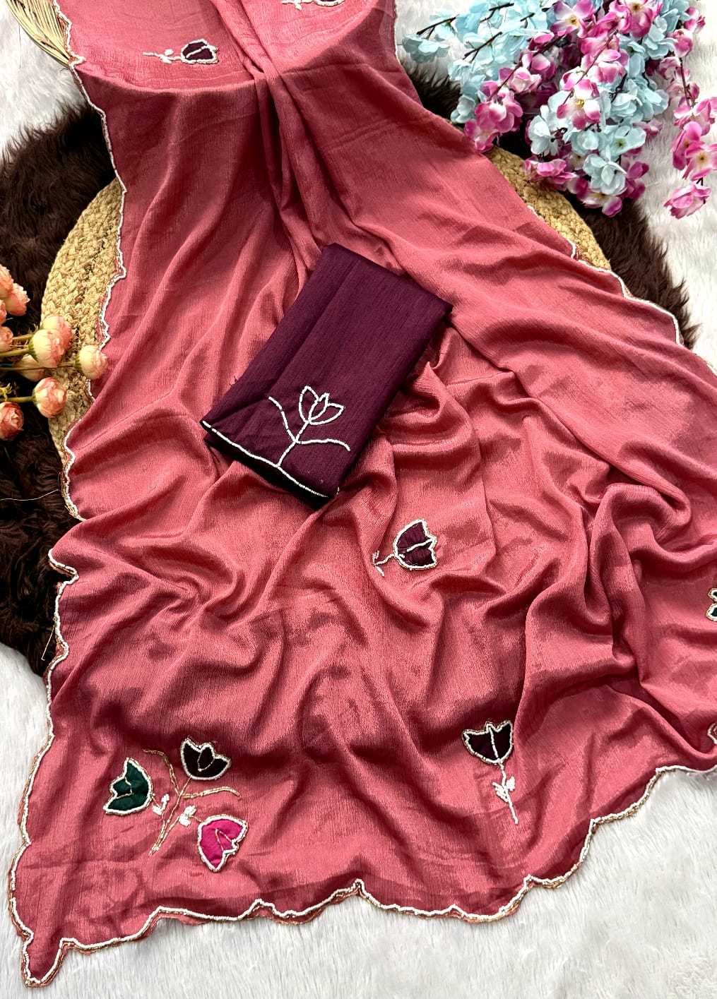YNF Wholesale Chinon Designer Sarees  | Surat Manufacturer