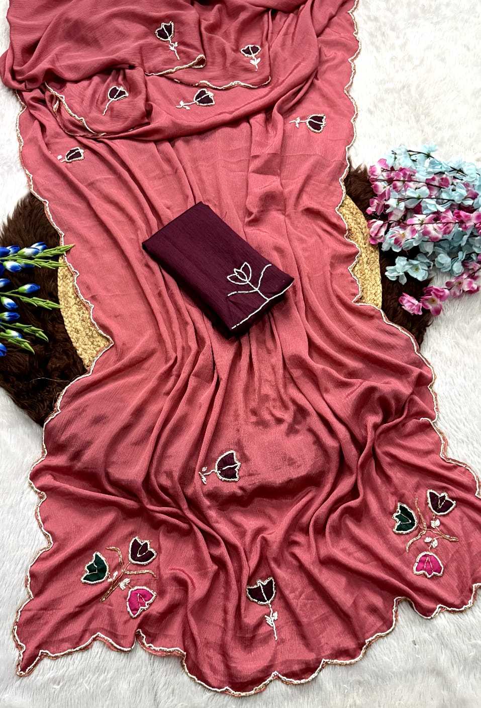 YNF Wholesale Chinon Designer Sarees  | Surat Manufacturer