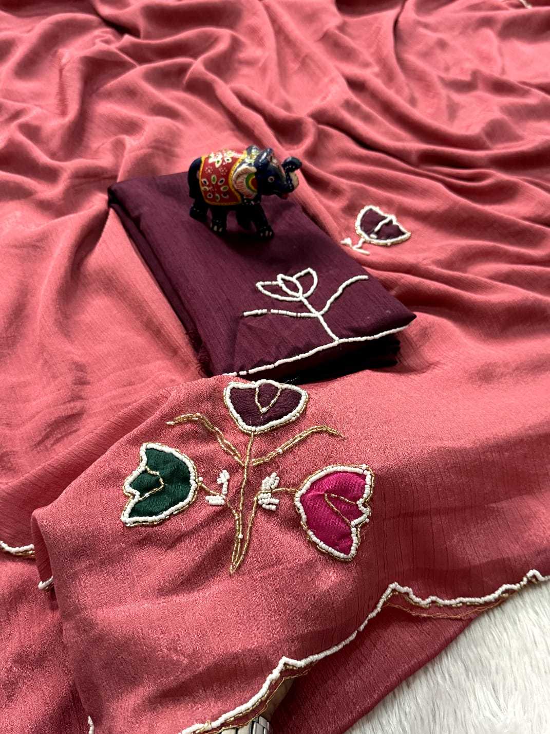 YNF Wholesale Chinon Designer Sarees  | Surat Manufacturer