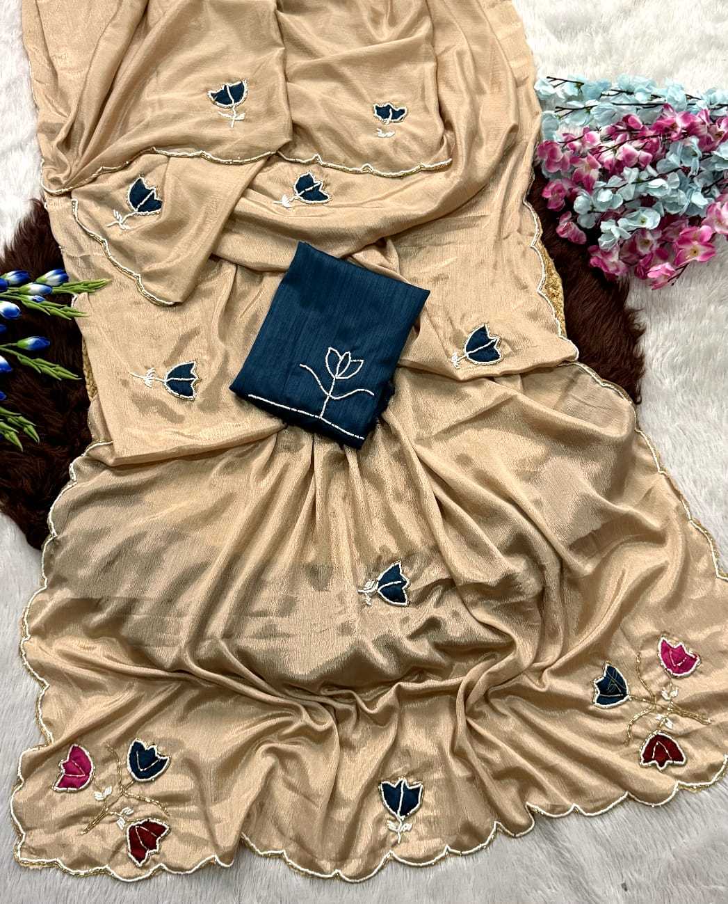 YNF Wholesale Chinon Designer Sarees  | Surat Manufacturer