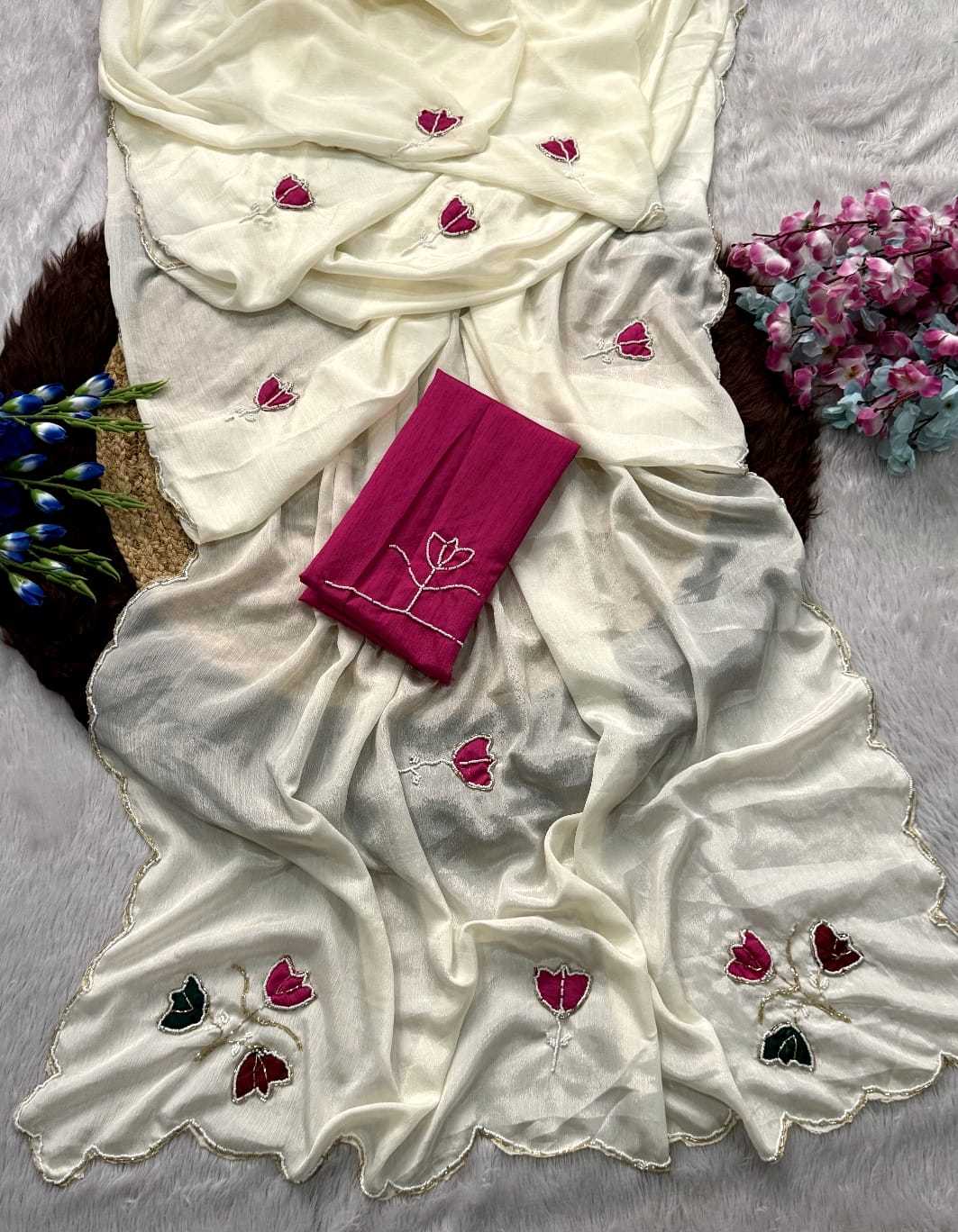 YNF Wholesale Chinon Designer Sarees  | Surat Manufacturer