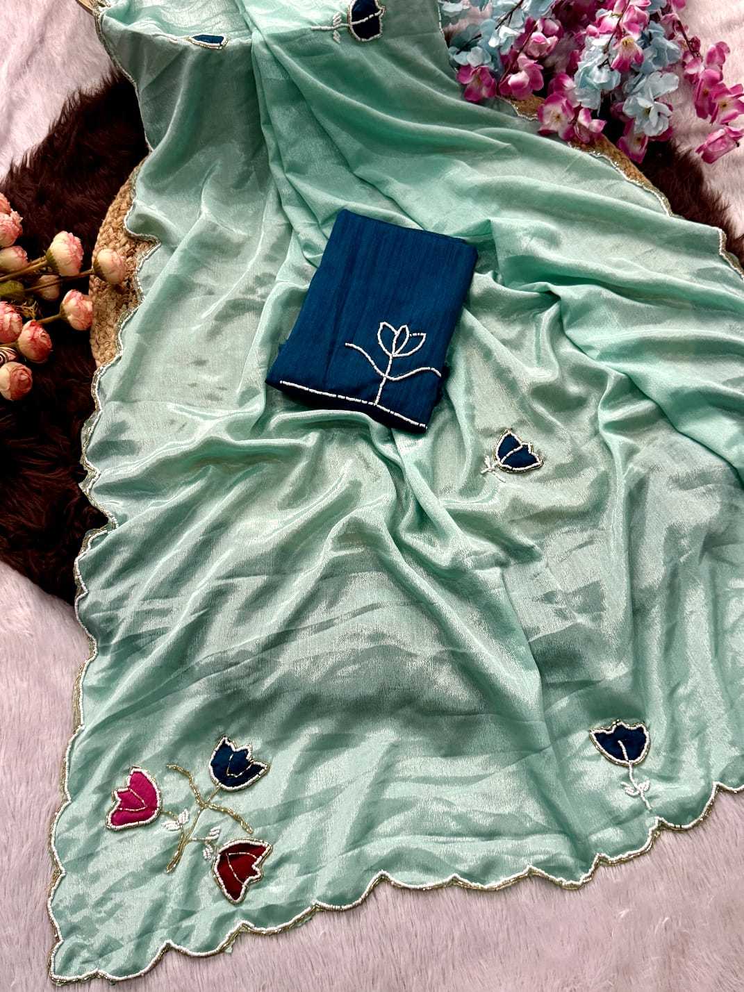 YNF Wholesale Chinon Designer Sarees  | Surat Manufacturer