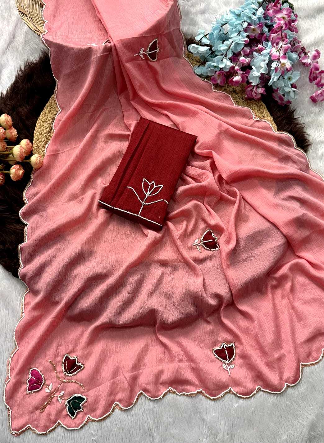 YNF Wholesale Chinon Designer Sarees  | Surat Manufacturer